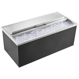 VEVOR Drop in Ice Chest, 36"L x 18"W x 14"H Stainless Steel Ice Cooler, Commercial Ice Bin with Sliding Cover, 40.9 qt Outdoor Kitchen Ice Bar VEVOR Drop in Ice Chest, 36"L x 18"W x 14"H Stainless Steel Ice Cooler, Commercial Ice Bin with Sliding Cover, 40.9 qt Outdoor Kitchen Ice Bar